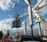 Salford Quays Cranes Demolition